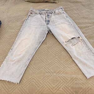 Zara Light Blue Cropped Jeans